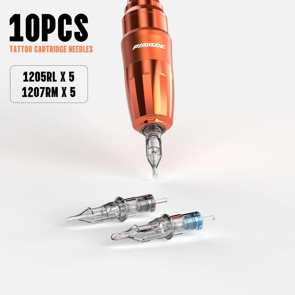 Padieoe Tattoo Gun Dotwork Kit Wireless Machine with Orange