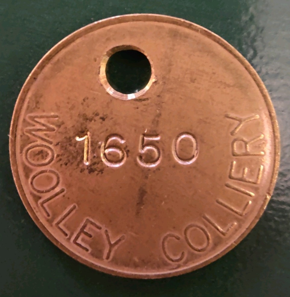 Woolley Colliery Pit Check Tally marked Woolley Colliery 1650