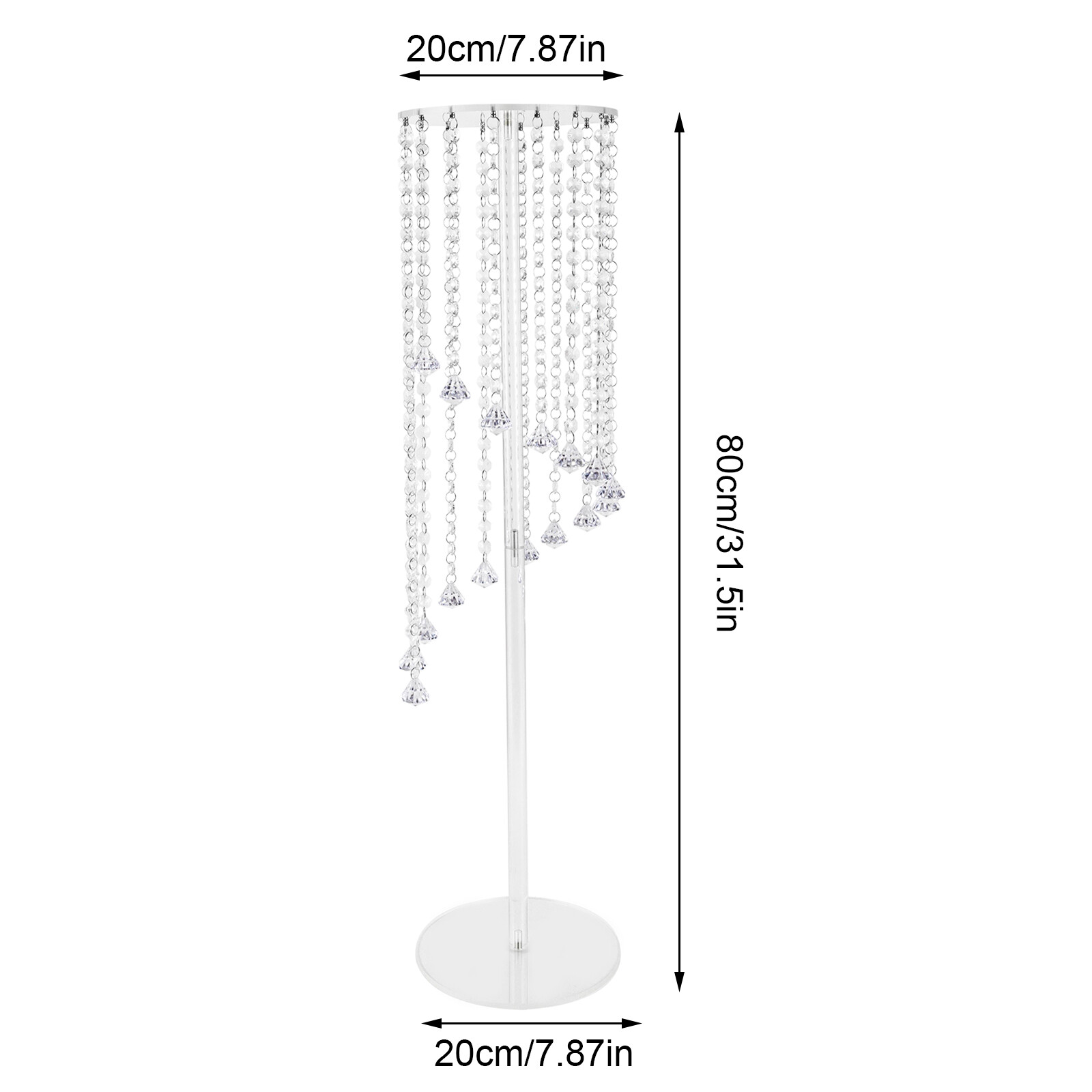 10* Crystal Flower Stand Wedding Centerpieces For Tables 80cm Tall Flower Stand