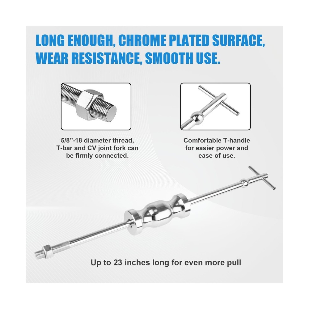 Inner CV Axle Puller Tool with 5/8"-18 Slide Hammer, Slide Hammer Puller Set ...