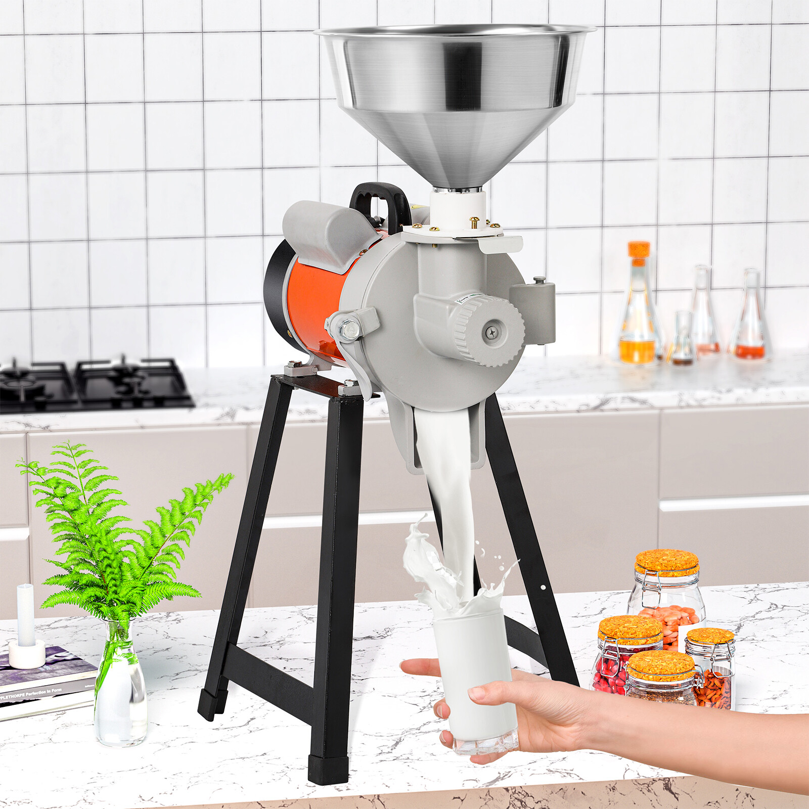 1500W Wet Electric Peanut Butter Machine Grinder Household Nut Maker Grinding