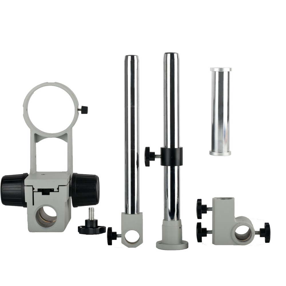 Single Arm Microscope White Bracket Lens Aperture 76mm Horizontal Movement