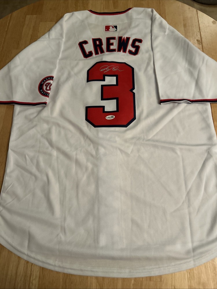 Dylan Crews Washington Nationals Autographed Jersey JSA Certified