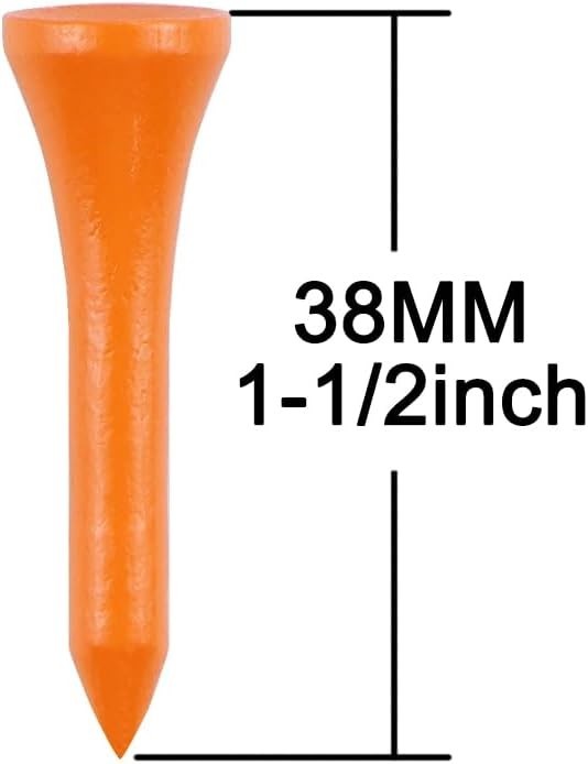 Durable 100 Count Golf Tees in Multiple Sizes & Colors - Perfect for Practice