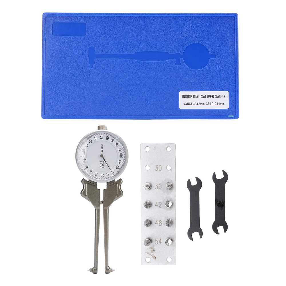 Internal Dial Caliper 30 62mm Replaceable Inside Gage Set With 8 Replacement