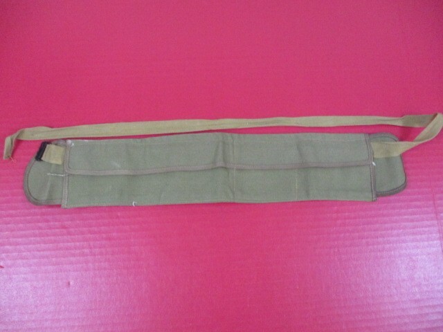 WWII Era US Army OD Green Canvas Money Belt - Private Purchase - Size 40" Waist
