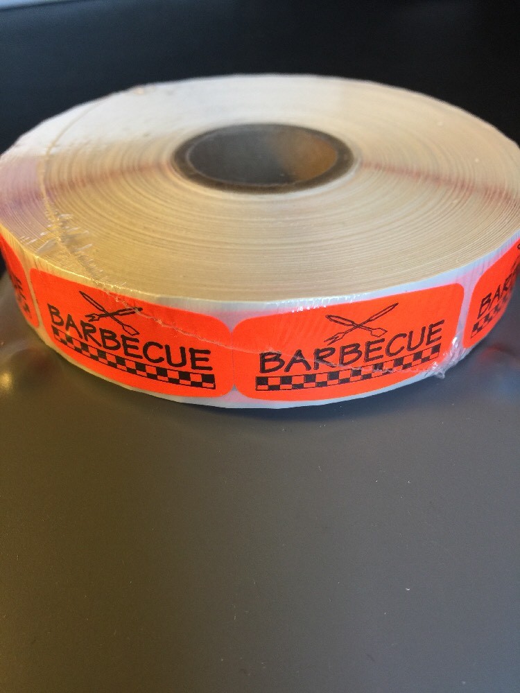 1000 ea. Barbecue  LABELS GREAT STICKERS