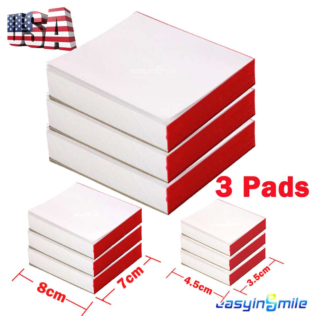 300 Sheet Dental Mixing Pads Paper/Poly Coated 2Side Disposable S/M/L cement USA