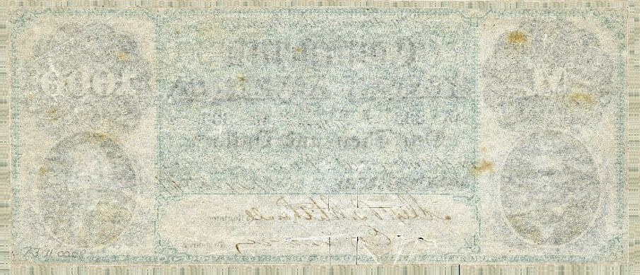 1861 $1000 T1 *Reproduction* Civil War Currency Andrew Jackson - John C Calhoun