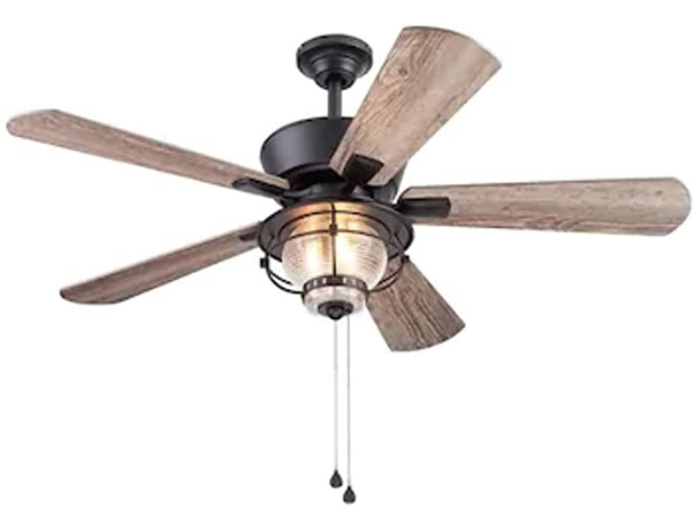 OPEN BOX - Harbor Breeze Merrimack II 52-in Matte Bronze LED - NO GLASS