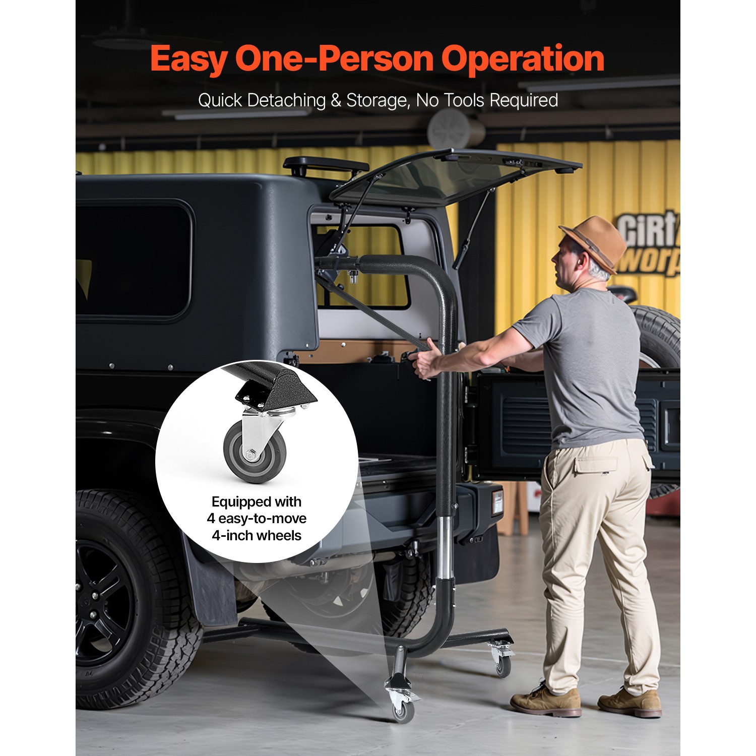 Hard Top Removal Lift for Jeep Wranglers YJ TJ JK JL & 4XE Ford Bronco 6 Gen+