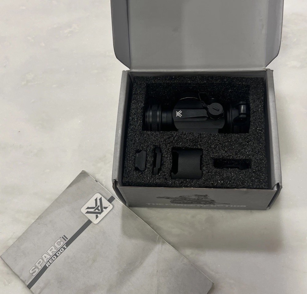 Vortex SPARC II Red Dot Sight Scope Multi Height Mounts Manual & Battery OpenBox