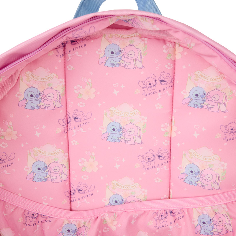 Disney Stitch & Angel All-Over Print Nylon Full-Size Backpack