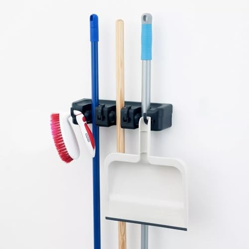 Broom and Mop Holder Wall Mount, Hooks Hanger for Mops and Broom, Organizer