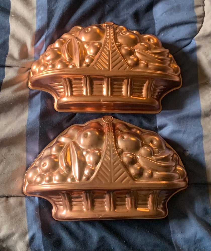 copper mold fruit basket set