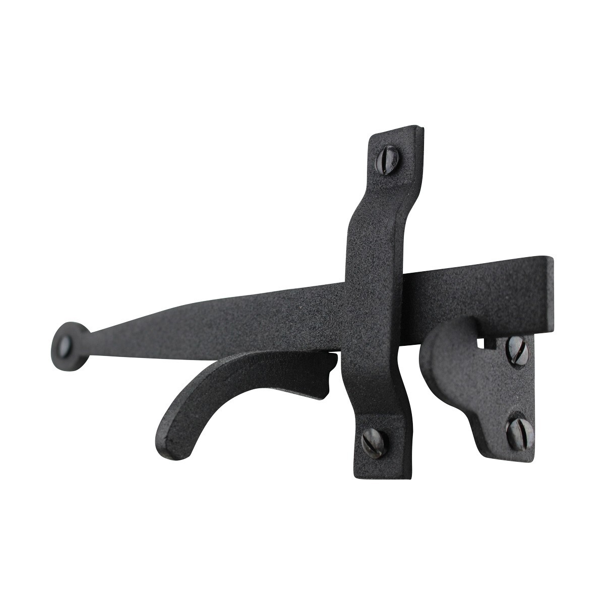 Black Cast Iron Norfolk Door Latches with Mounting Hardware Renovators Supply