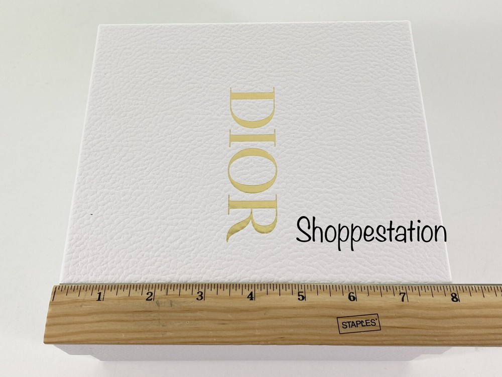 DIOR WHITE EMPTY GIFT BOX AUTHENTIC DIMENSION 8” x 8” x 3.5”