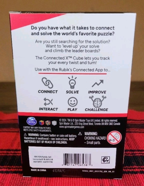 NEW SEALED Rubiks Cube ConnectedX Bluetooth Enabled 3x3 Classic ConnectedX