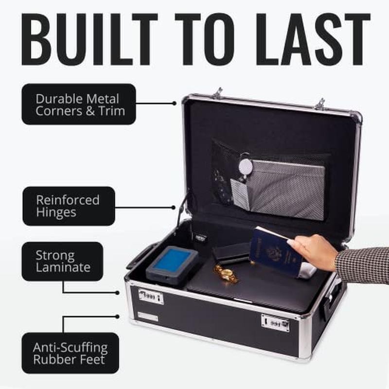 Storage Lock Box Secure Dorm Storage Trunk w/Combination Lock Briefcase Personal