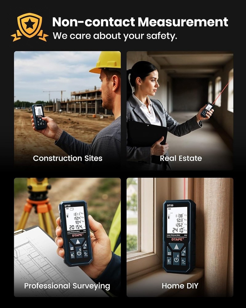 High-Accuracy Laser Measure 330ft Range