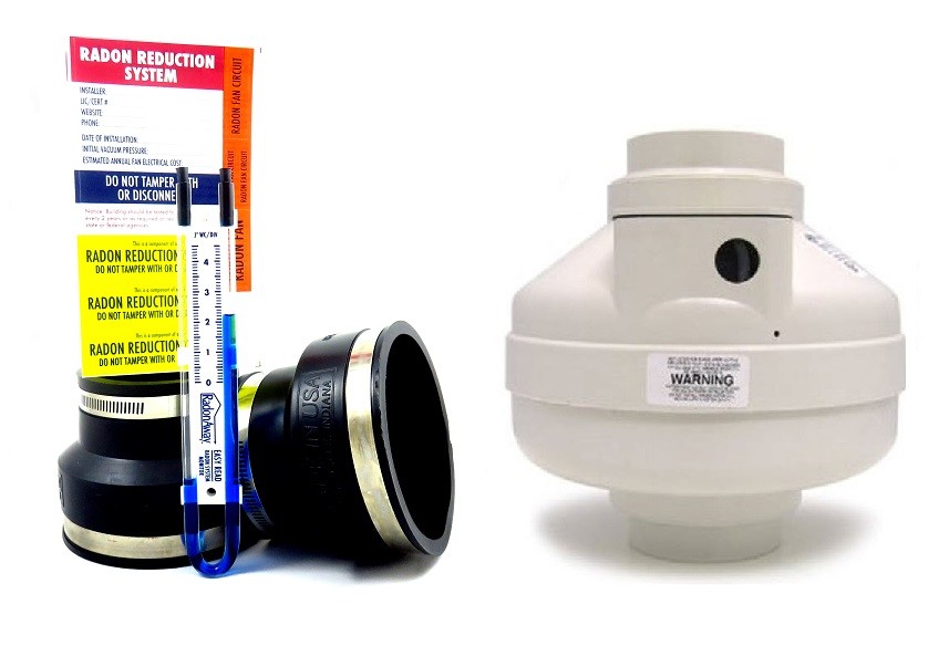 Fantech Rn2 Radon Fan & Install Kit with Dynameter