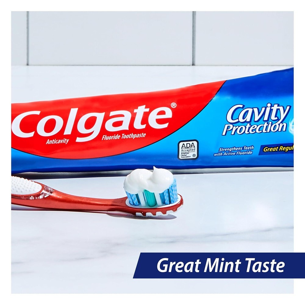 6-Pack Colgate Regular Cavity Protection Toothpaste with Fluoride, White 6 oz