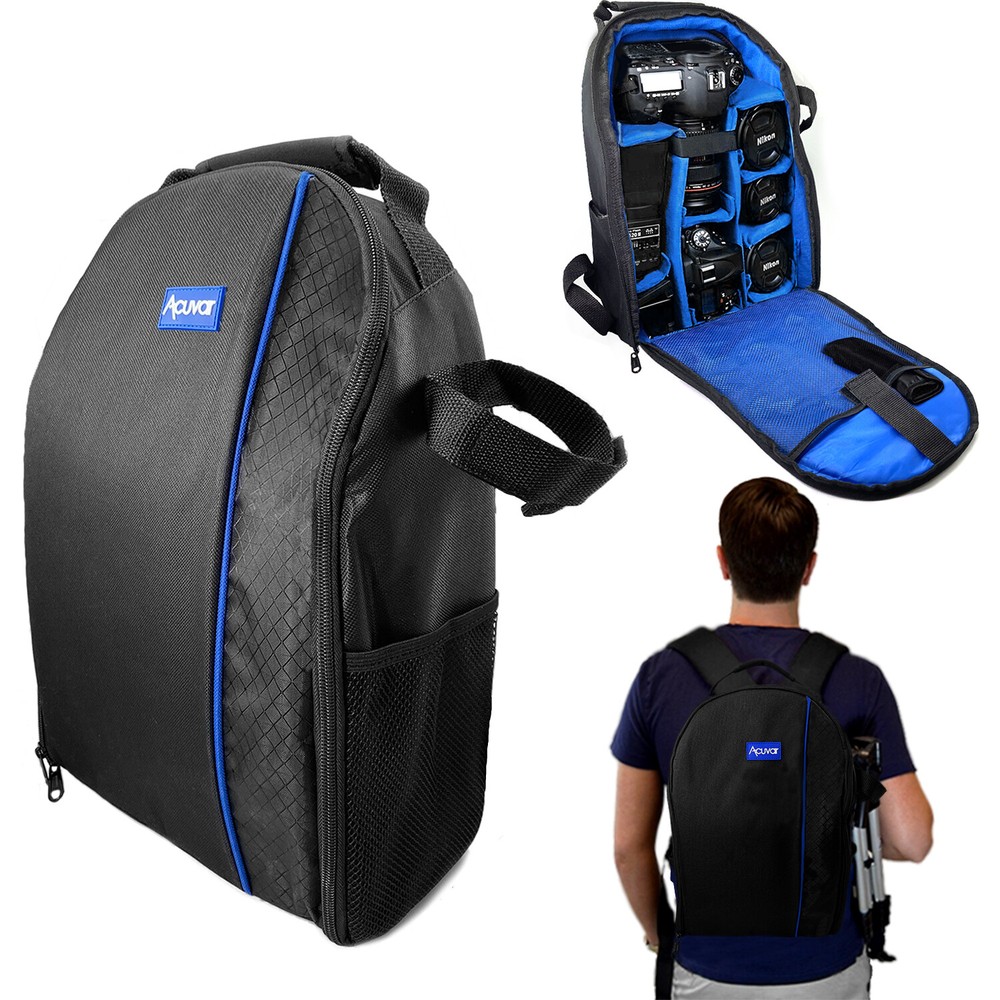 LARGE Super PRO DSLR SLR Camera Rucksack Case Bag Backpack For Canon EOS Digital