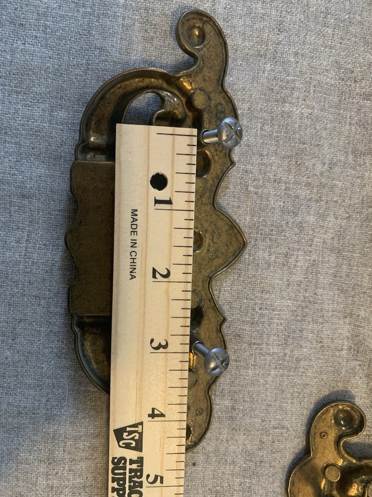 VTG Roll top Drawer Pulls And Knobs Antique Bronze/Brass Finish