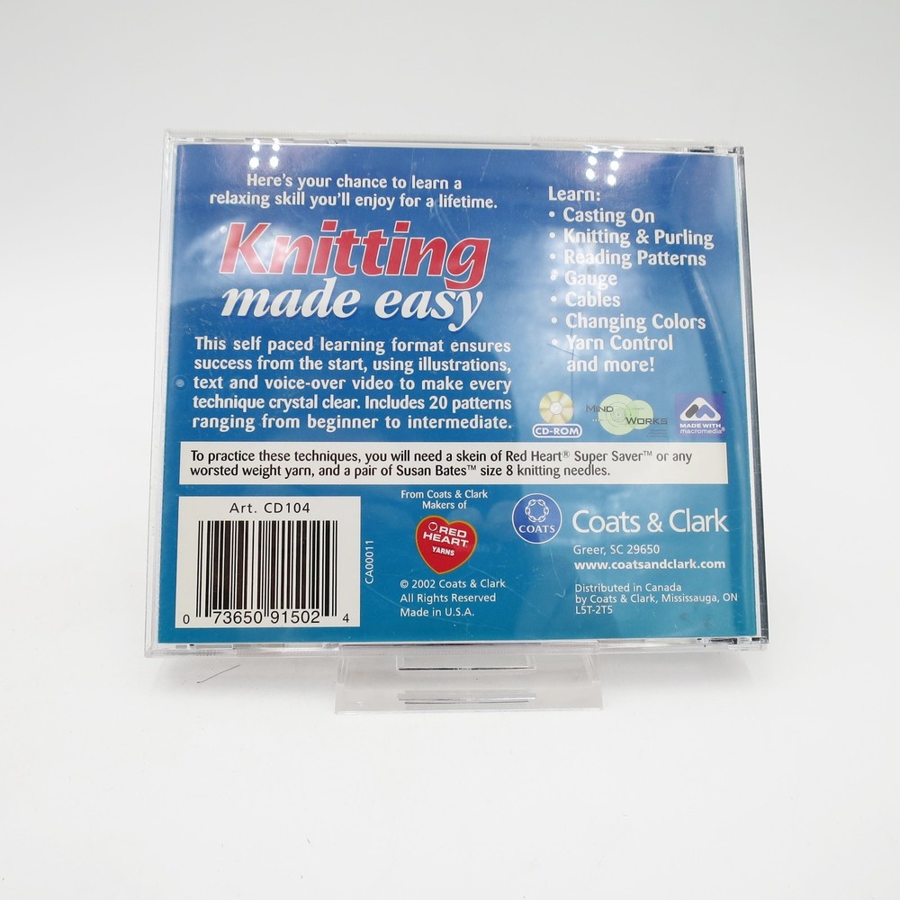 Knitting Made Easy (Interactive CD-Rom, 2002)