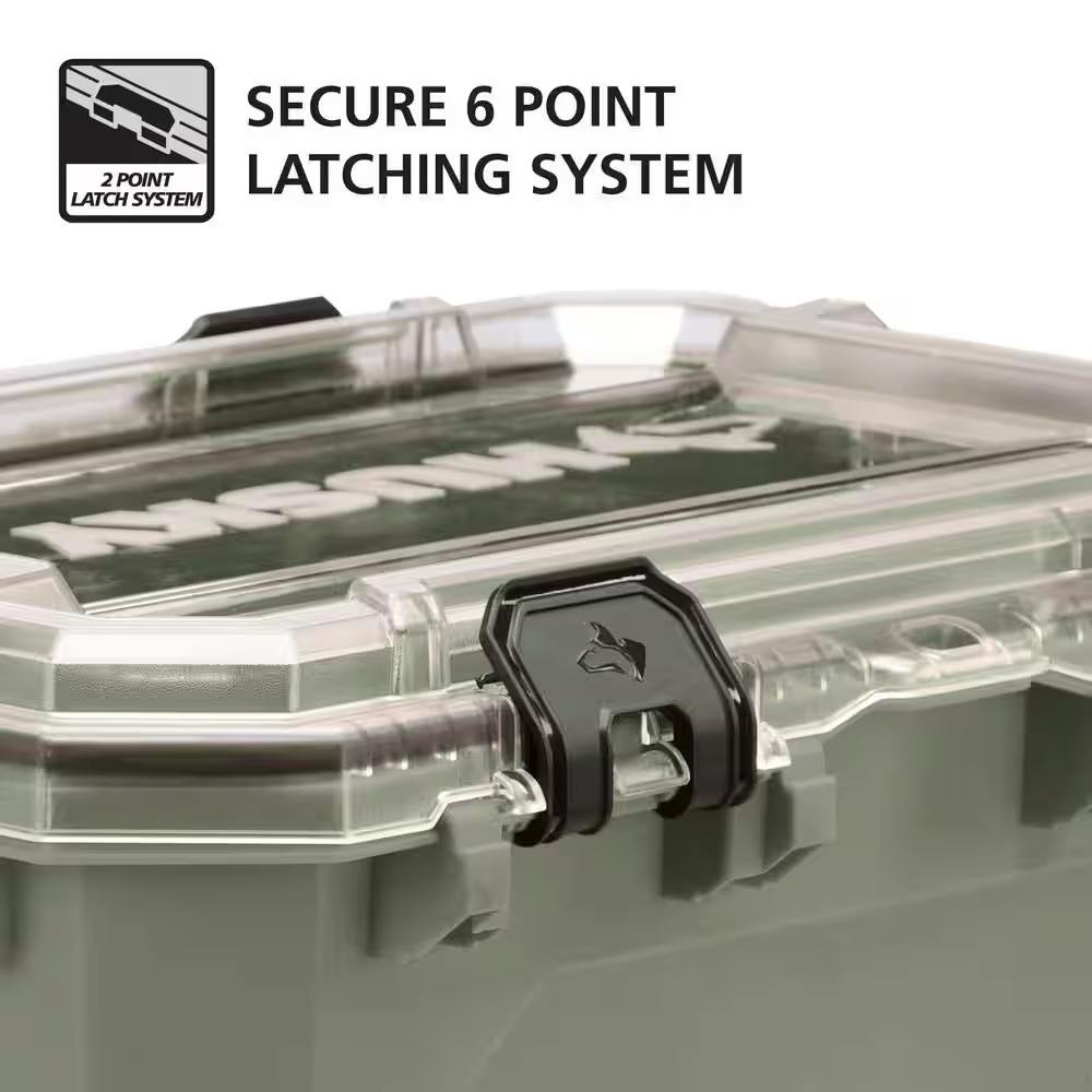 5-Gal. Professional Heavy Duty Waterproof Stackable Plastic Storage Container wi