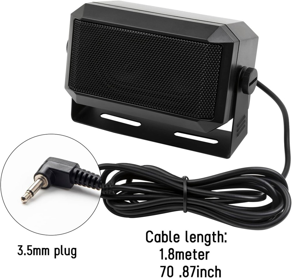 Rectangular External Communications Speaker for Ham Radio or CB & Scanners, 5...