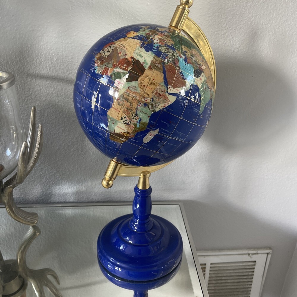 Stunning Lapis 18 Gemstone Globe Globe