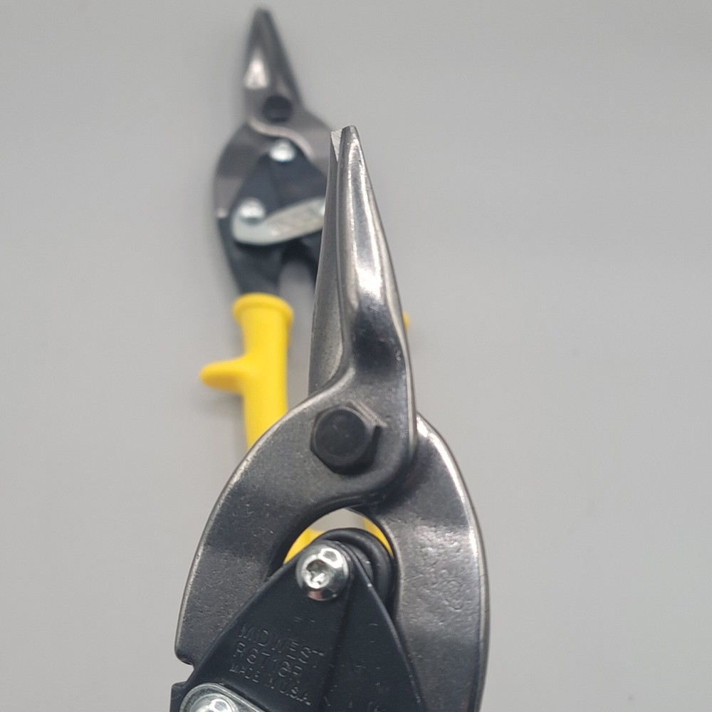 MIDWEST AVIATION TIN SNIPS SHEARS 2 PC SET EXCELLENT CONDITION