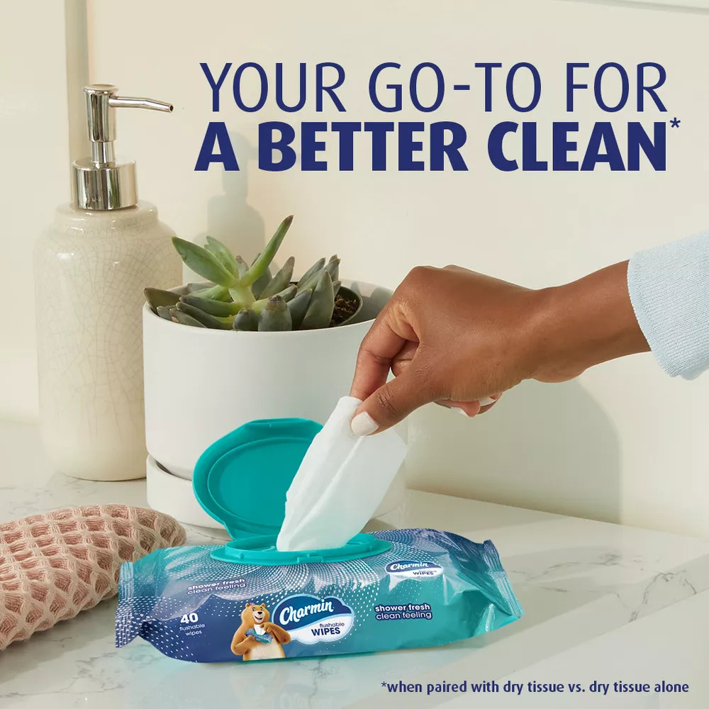 Charmin Flushable Wipes Count 8pk/40ct