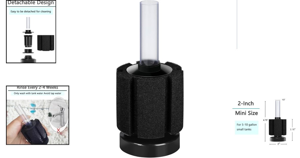 Efficient Sponge Filter for Small Tanks - Maintains Clean & Safe Environment