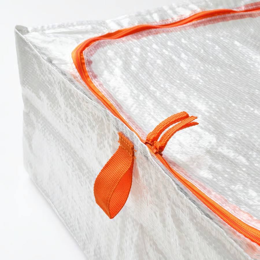 IKEA PÄRKLA Zippered Storage Case/Bag 21 ¾ " x 19 ¼ " x 7 ½ " Under Bed