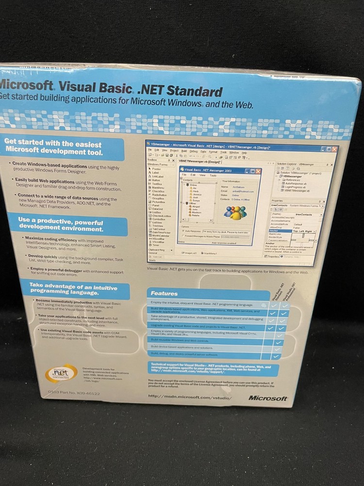 Microsoft Visual Basic .net Standard, 2003 Software, Brand New SealedMN5502