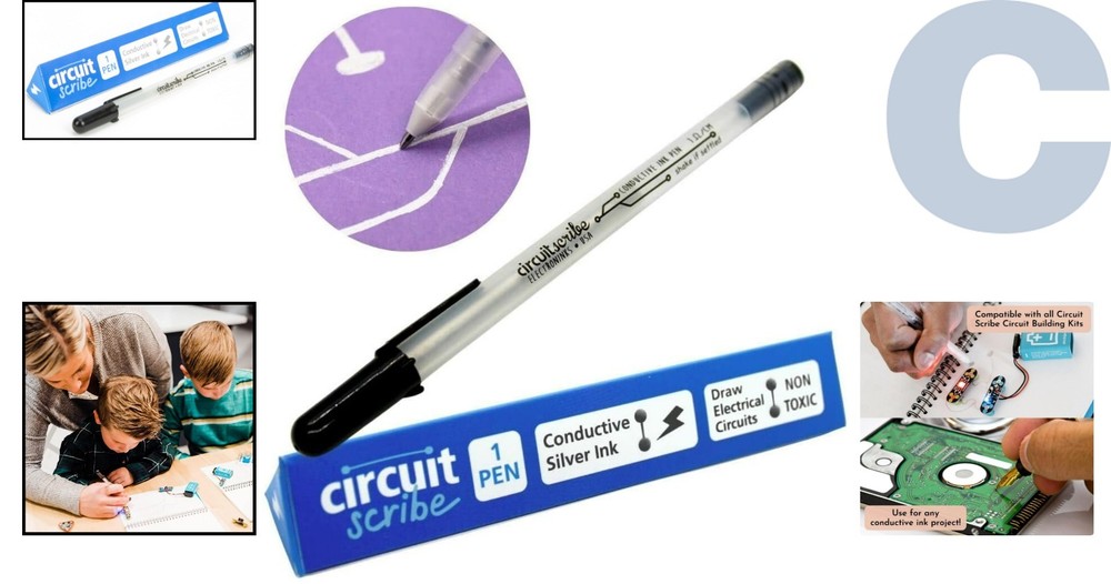 Versatile Silver Rollerball Conductive Ink Pen - Perfect for STEM Projects