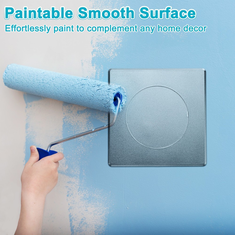 2-Pack Access Panel for Drywall, 4x4" Plastic Removable [Grey, Round]