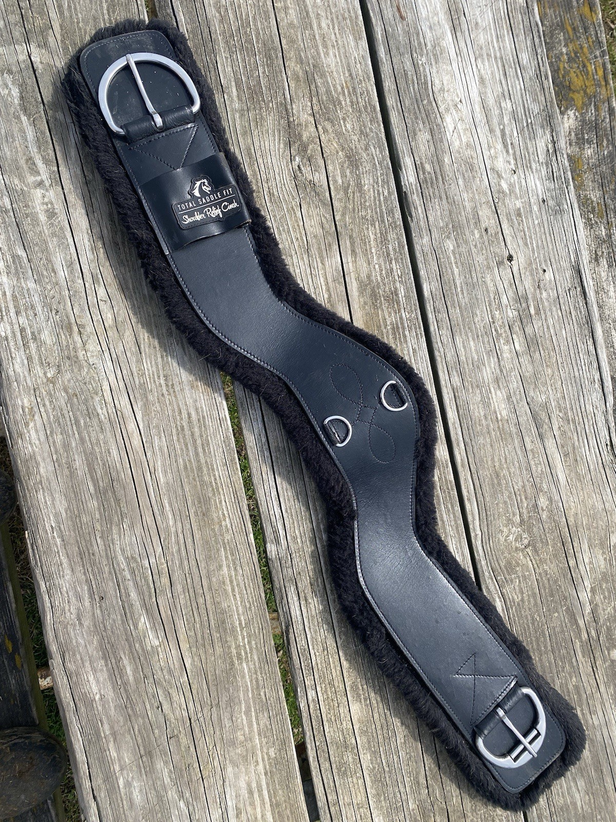 Used 36" black Total Saddle Fit shoulder relief Western cinch w/fleece