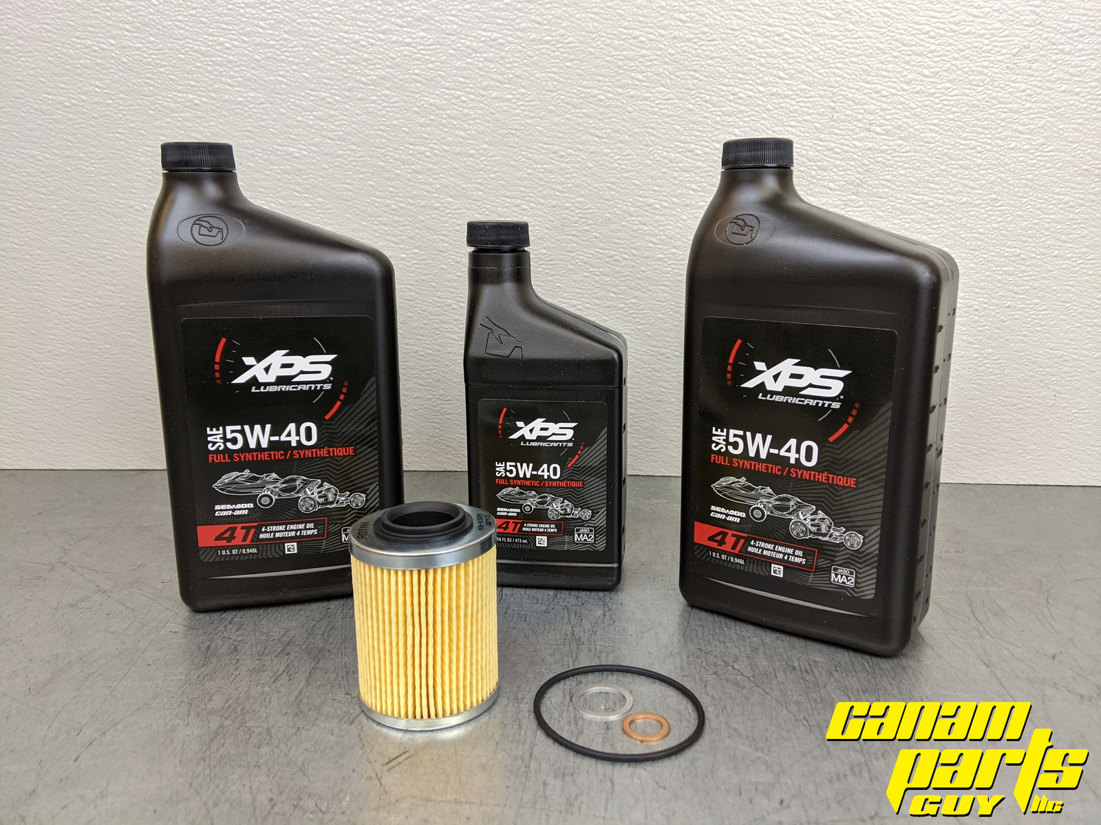CanAm XPS Renegade Maverick Outlander FULL SYNTHETIC Oil Change Kit SAE 5W-40 4T