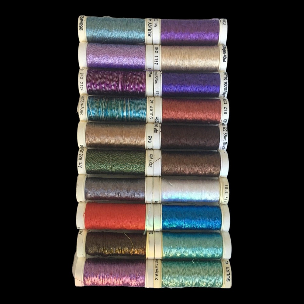 20 spools sulky 30 embroidery thread Germany assorted colors
