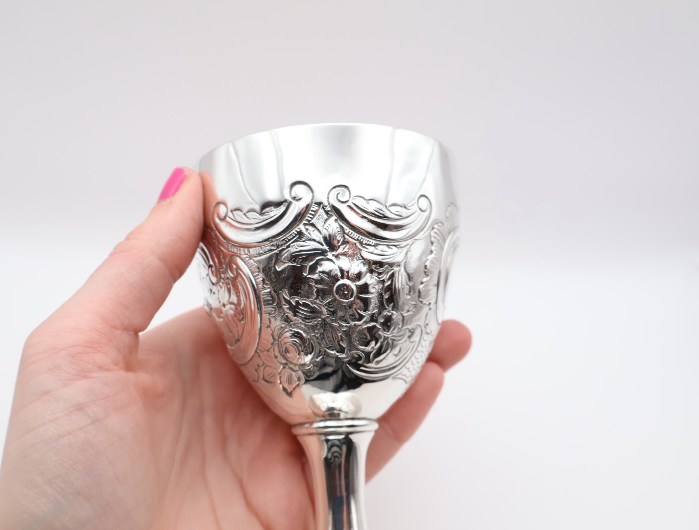 Fabulous Antique Georgian Solid Silver Goblet Hallmarked London 1796
