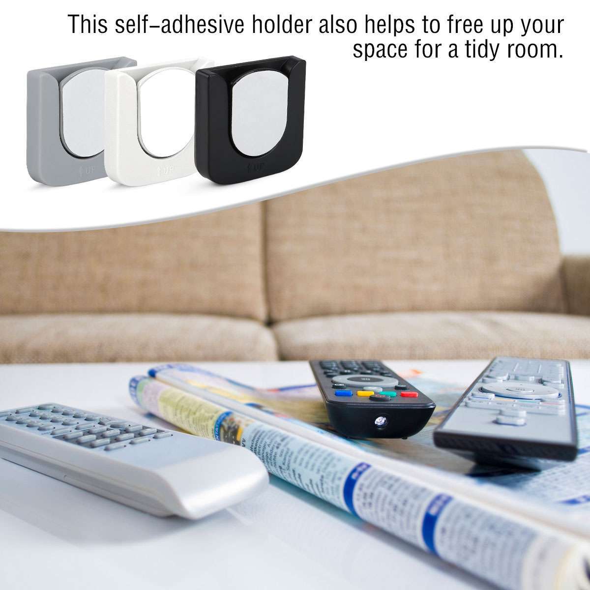 1/2/4PCS Remote Control Holder for Wall Magnetic Self-Adhesive Remote Organizer