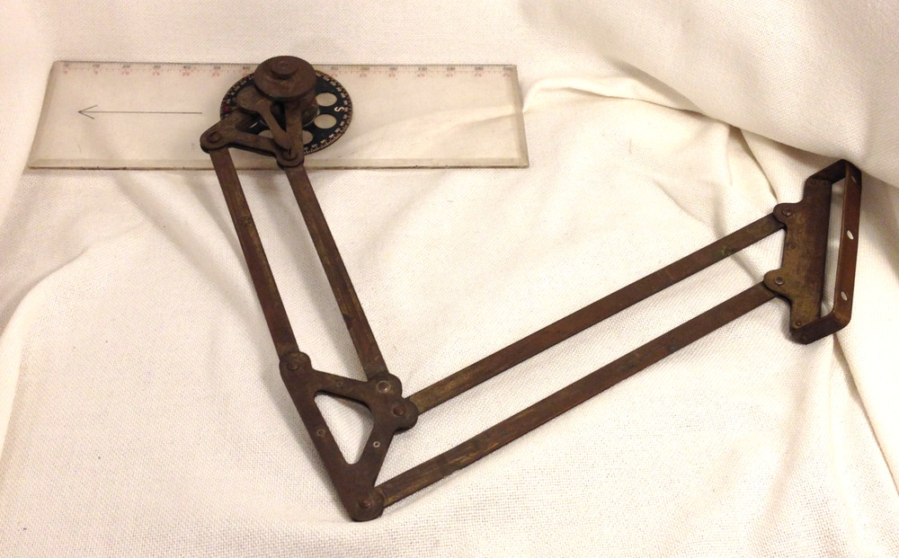 WWII RAF Air Force Navigators Chart Table Plotter Arm Perspex Rule BETEC Bomber