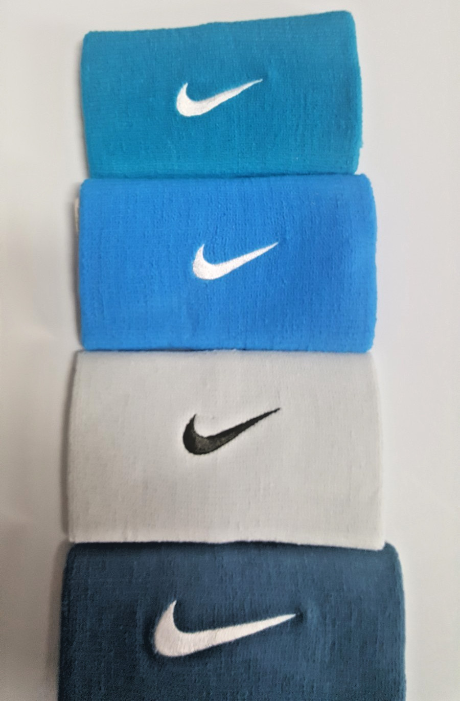 Nike Tennis (4) Four single Double-wide Wristbands Unisex NEW