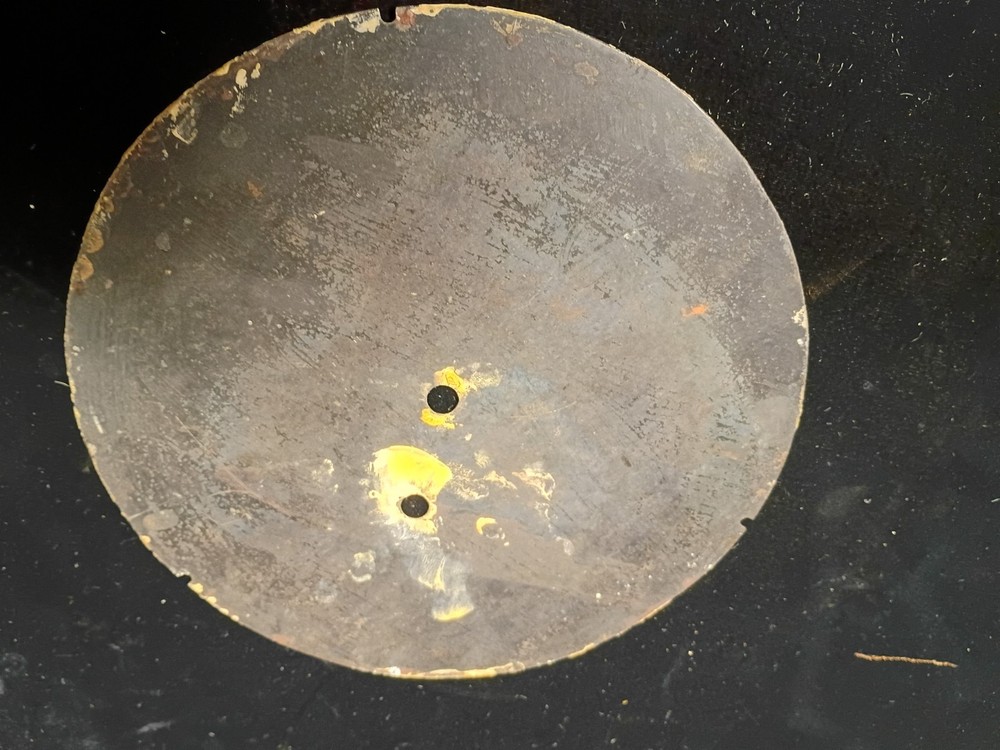 antique weight driven banjo clock sheet iron clock dial