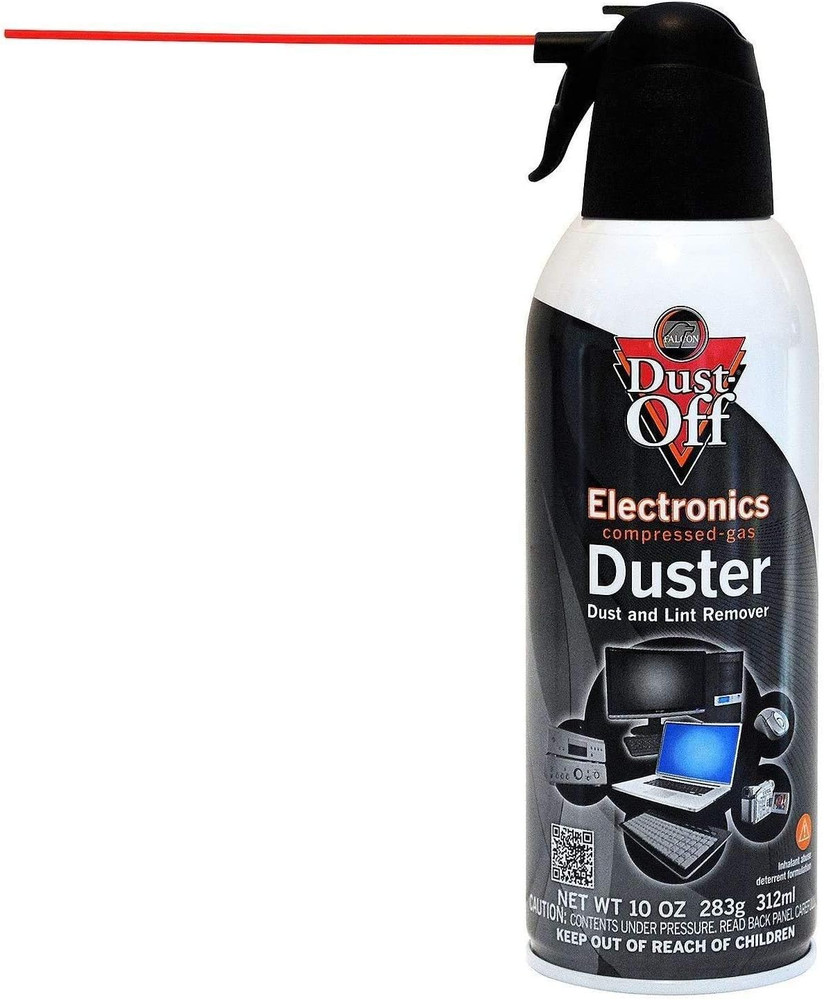Dust-Off Electronics Compressed Gas Duster 10 Oz (4 Pack) [New Improved Version]