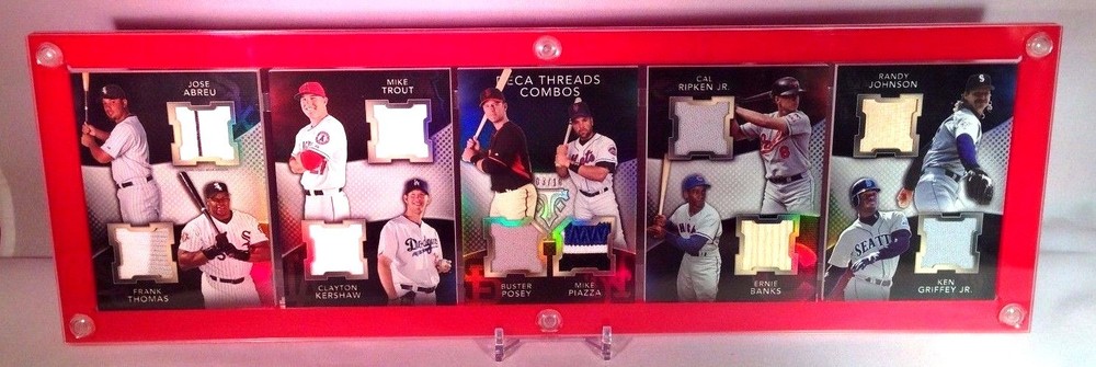 Topps Triple Threads Deca Booklet 5 Card Vertical Fold Out Holder Display Case