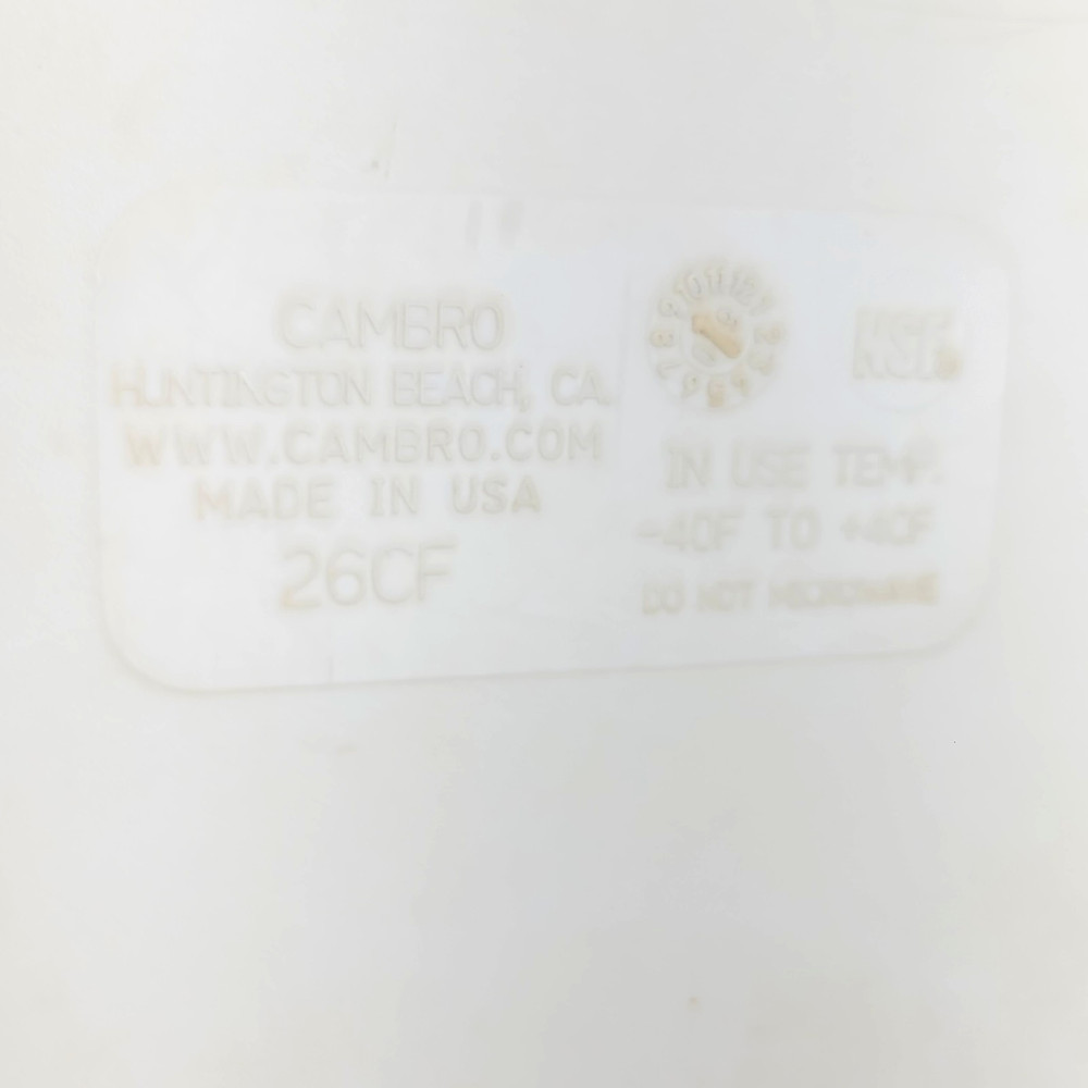 Cambro ColdFest Food Pan 36CF Third Size White